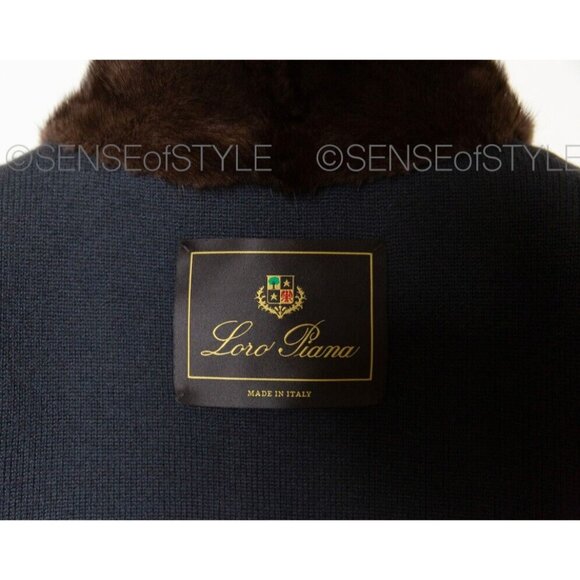 Loro Piana Mink Fur Leather Cashmere Vest Jacket Coat Brown 40 S 4 - Picture 9 of 10